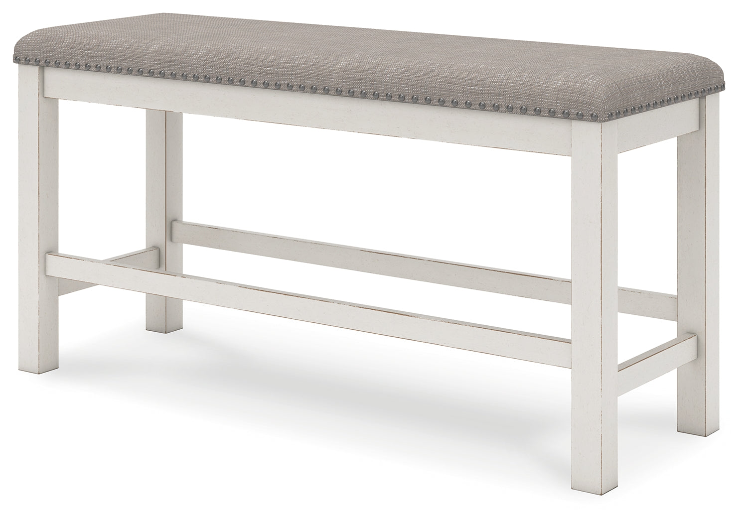 Robbinsdale Counter Height Dining Table, 4 Barstools and Bench, Antique White