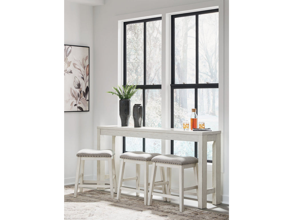 Robbinsdale Counter Height Dining Table and 3 Barstools Set, Antique White