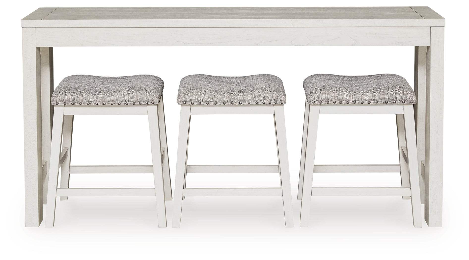 Robbinsdale Counter Height Dining Table and 3 Barstools Set, Antique White