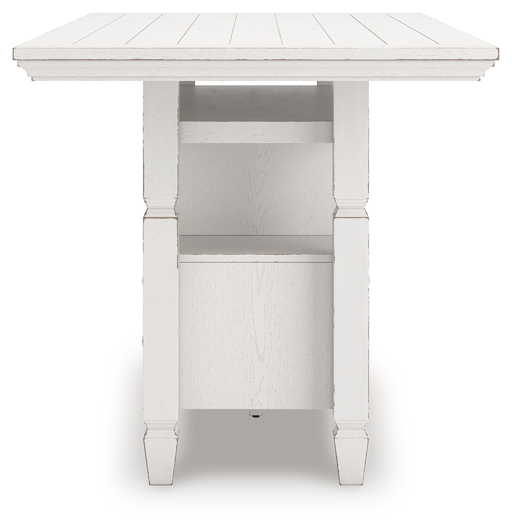 Robbinsdale Antique White Counter Height Dining Table and 4 Barstools