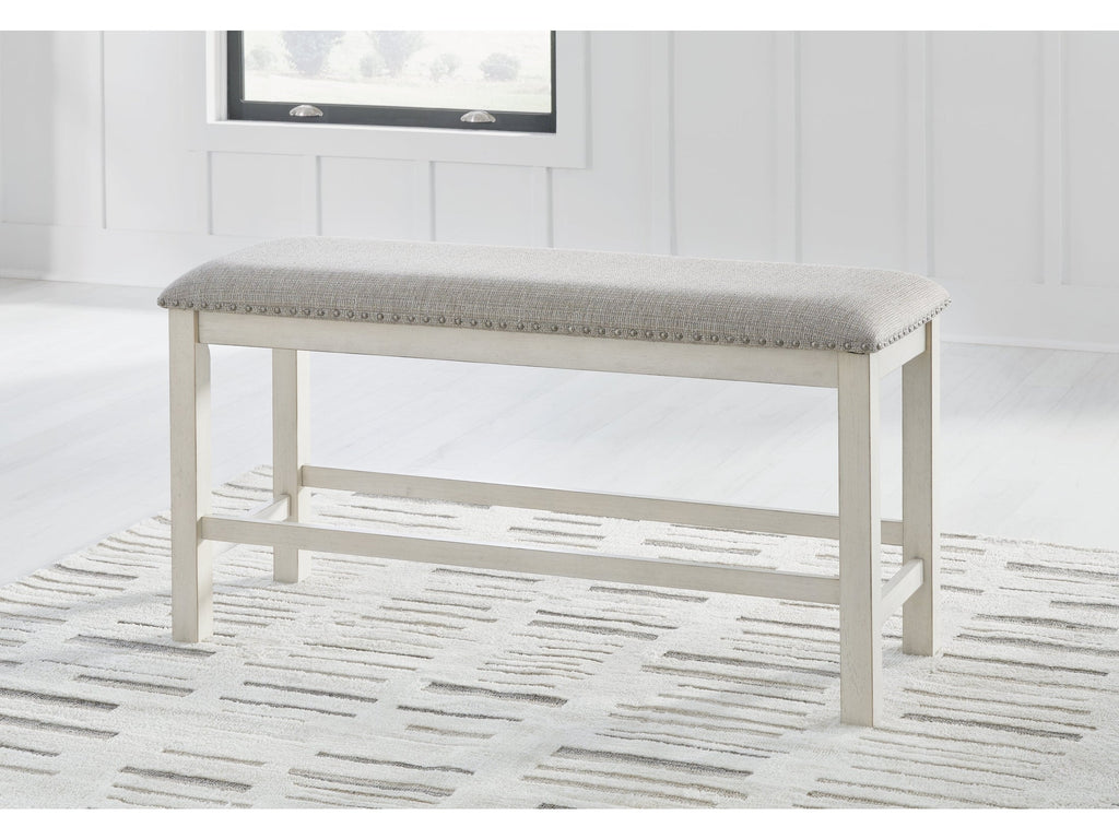 Robbinsdale Counter Height Dining Table and 4 Barstools and Bench, Antique White