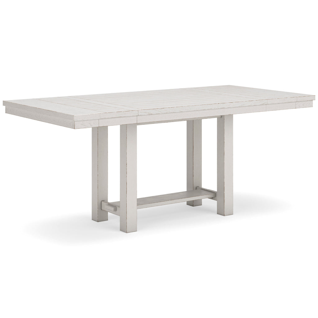 Robbinsdale Antique White Counter Height Dining Table and 6 Barstools