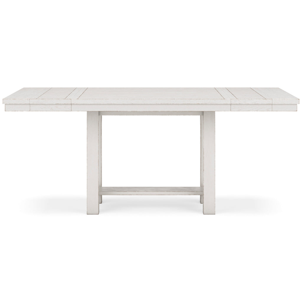 Robbinsdale Antique White Counter Height Dining Table and 8 Barstools