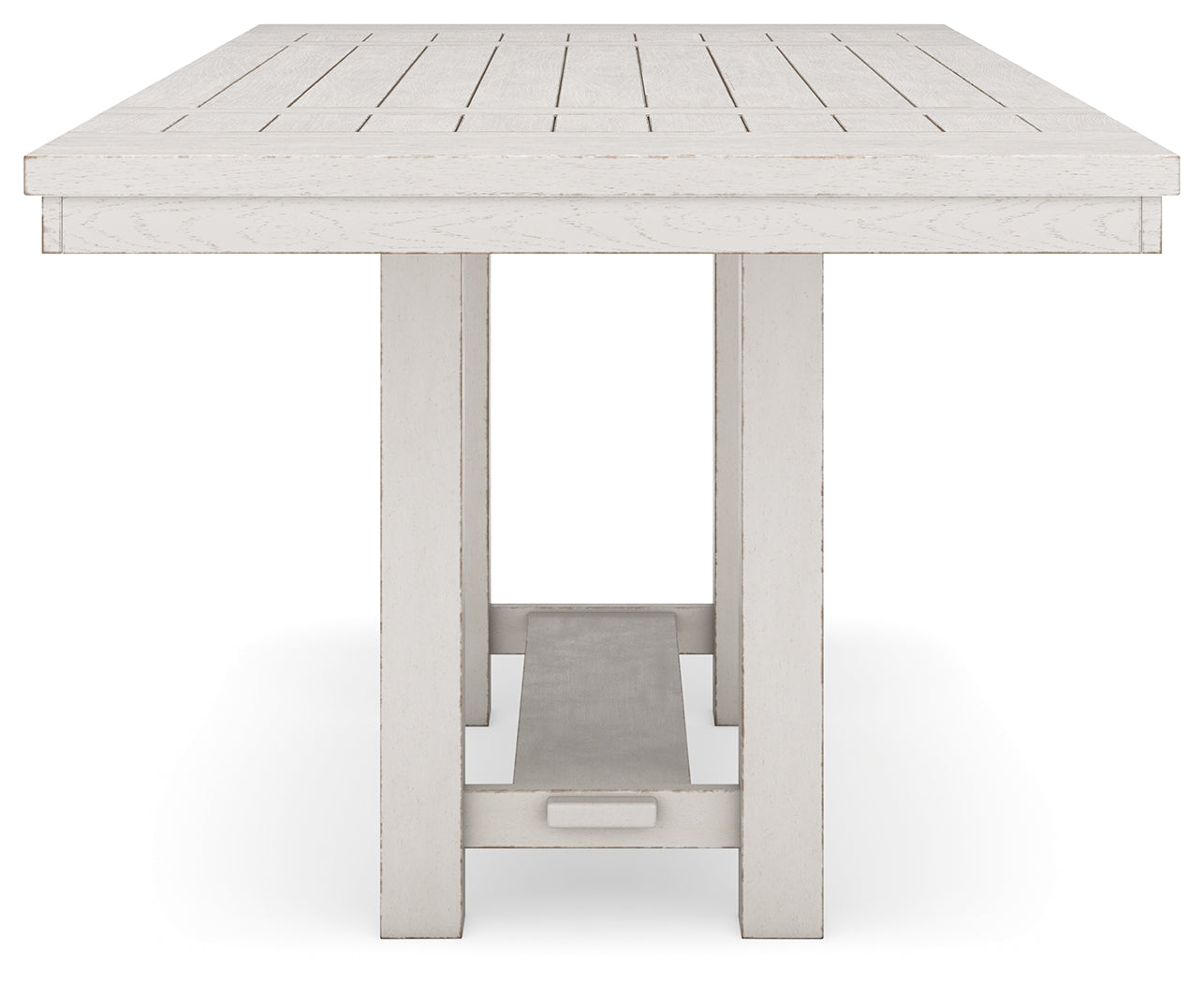 Robbinsdale Counter Height Extension Dining Table, 6 Barstools and Bench, Antique White