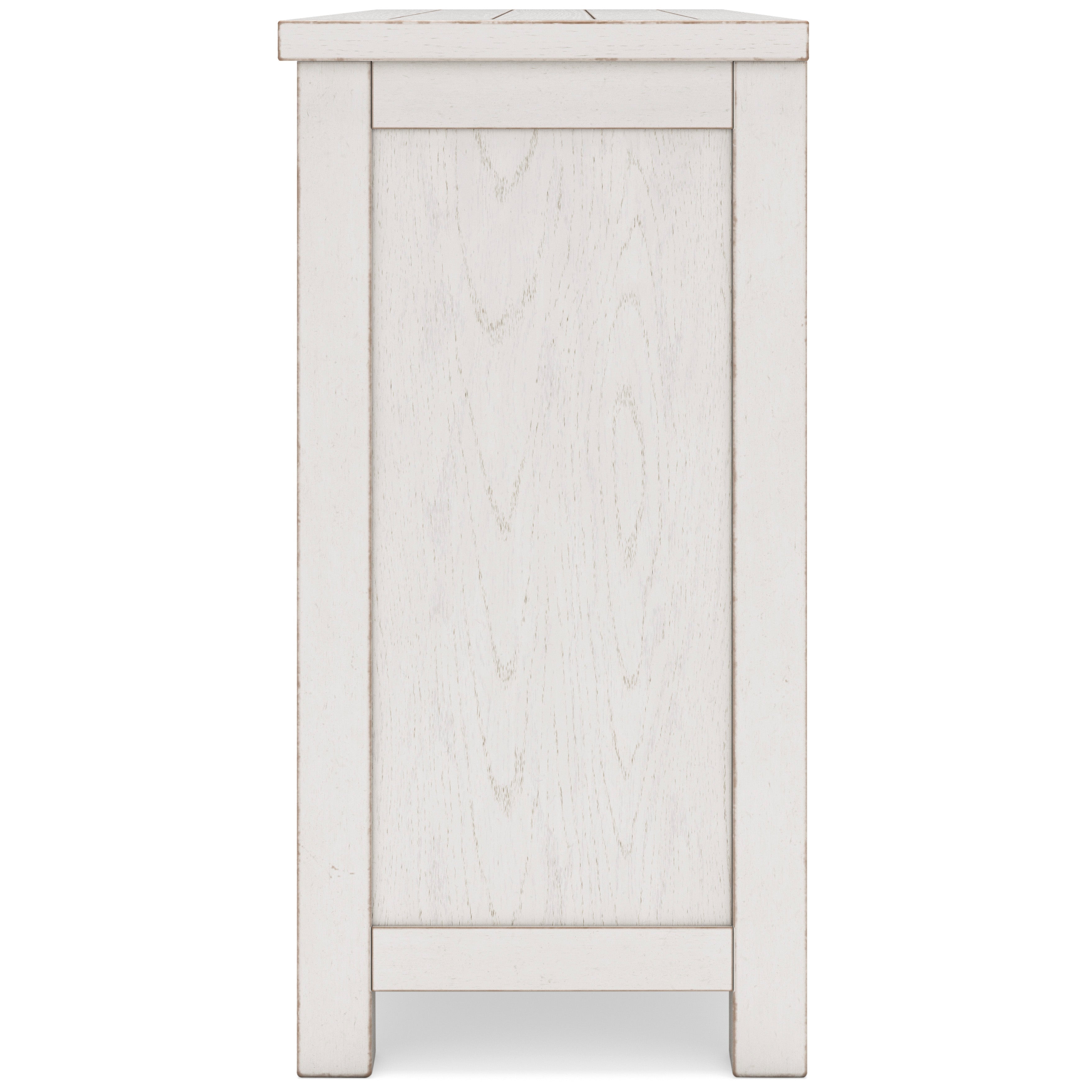 Robbinsdale Counter Height Dining Table, 4 Barstools and Server, Antique White