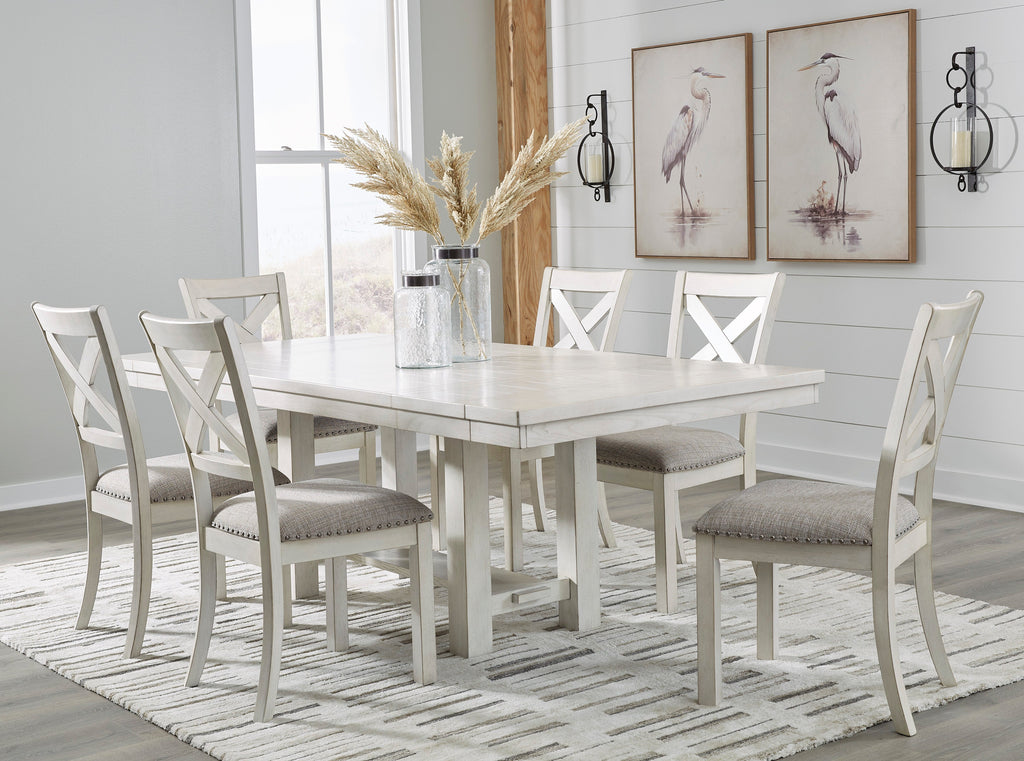 Robbinsdale Antique White Dining Table w/6 Chairs