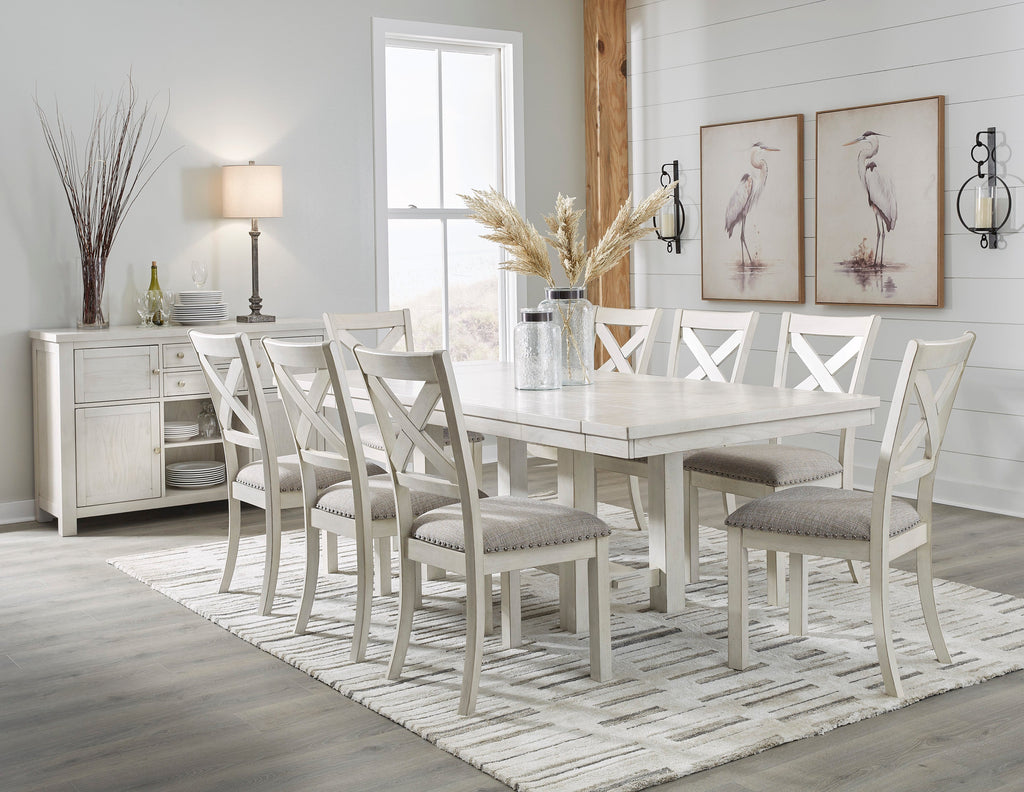 Robbinsdale Antique White Dining Table w/8 Chairs