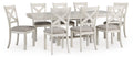 Robbinsdale Antique White Dining Table w/8 Chairs