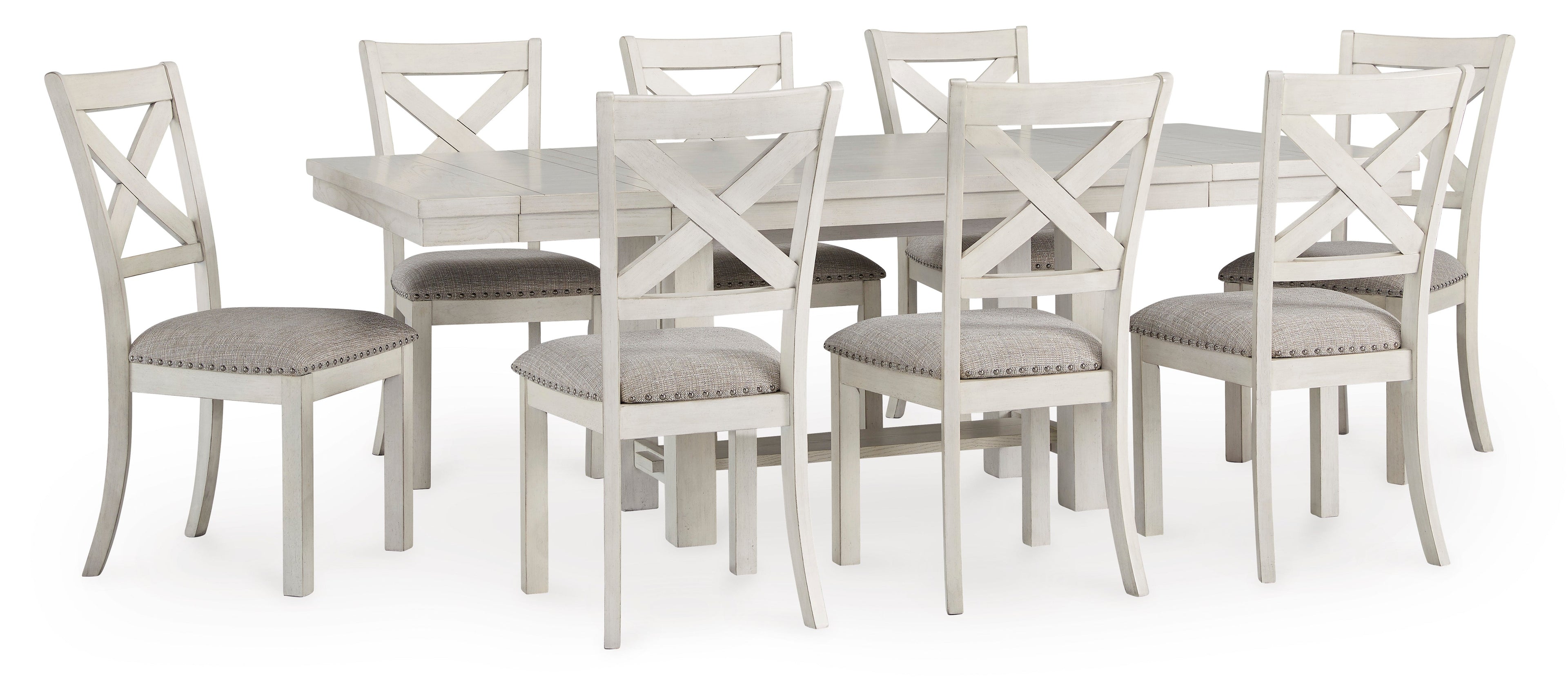 Robbinsdale Antique White Dining Table w/8 Chairs