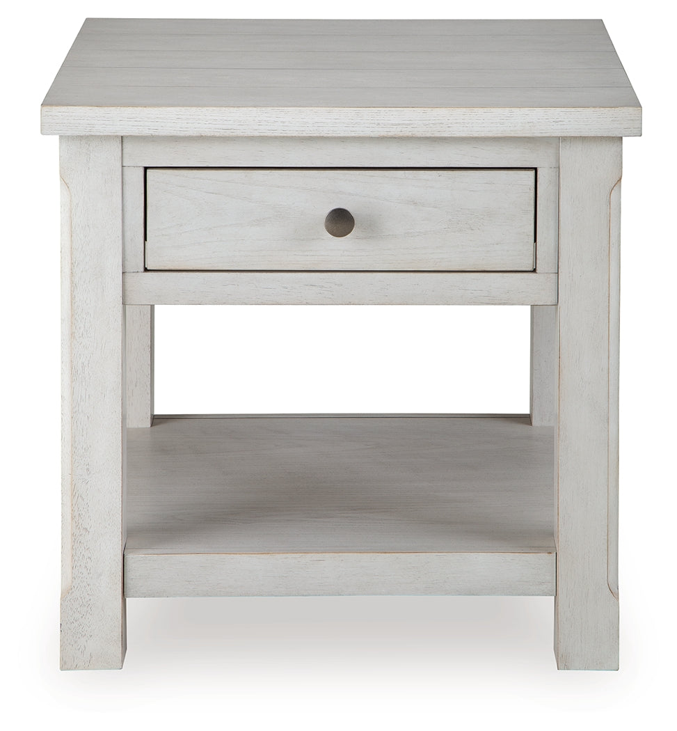 Robbinsdale Antique White End Table