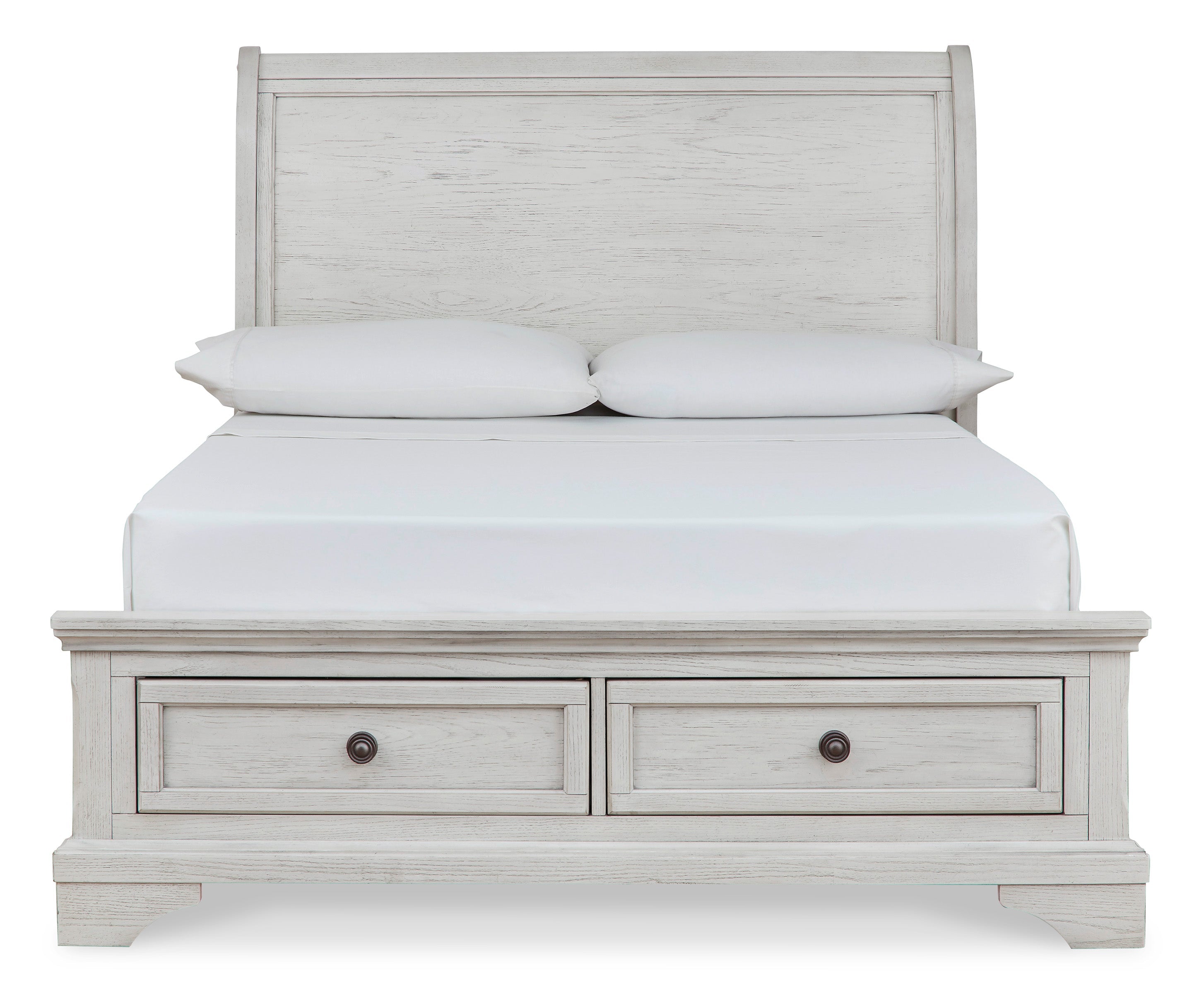 Robbinsdale Antique White Full Sleigh Storage Youth Bed