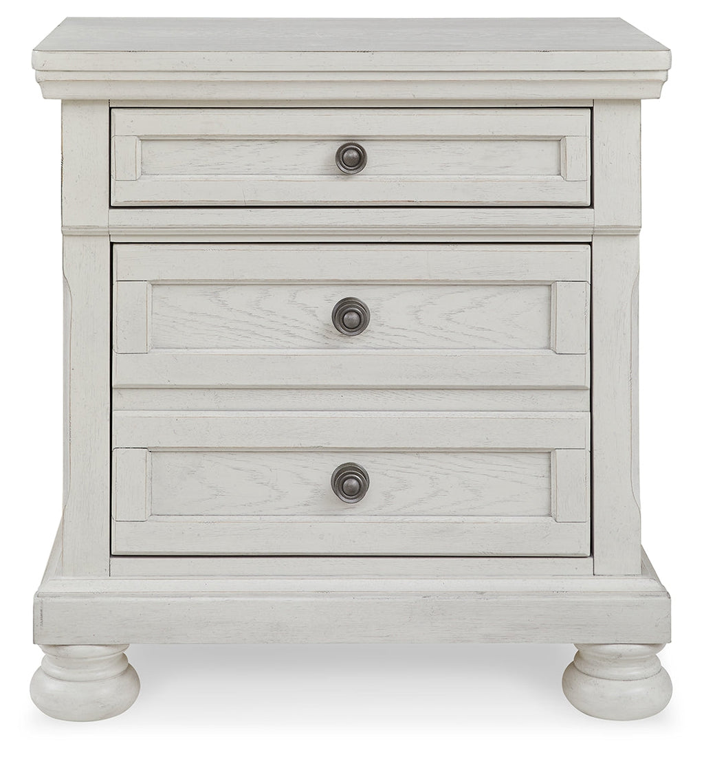 Robbinsdale Full Storage Sleigh Bedroom Set, Antique White