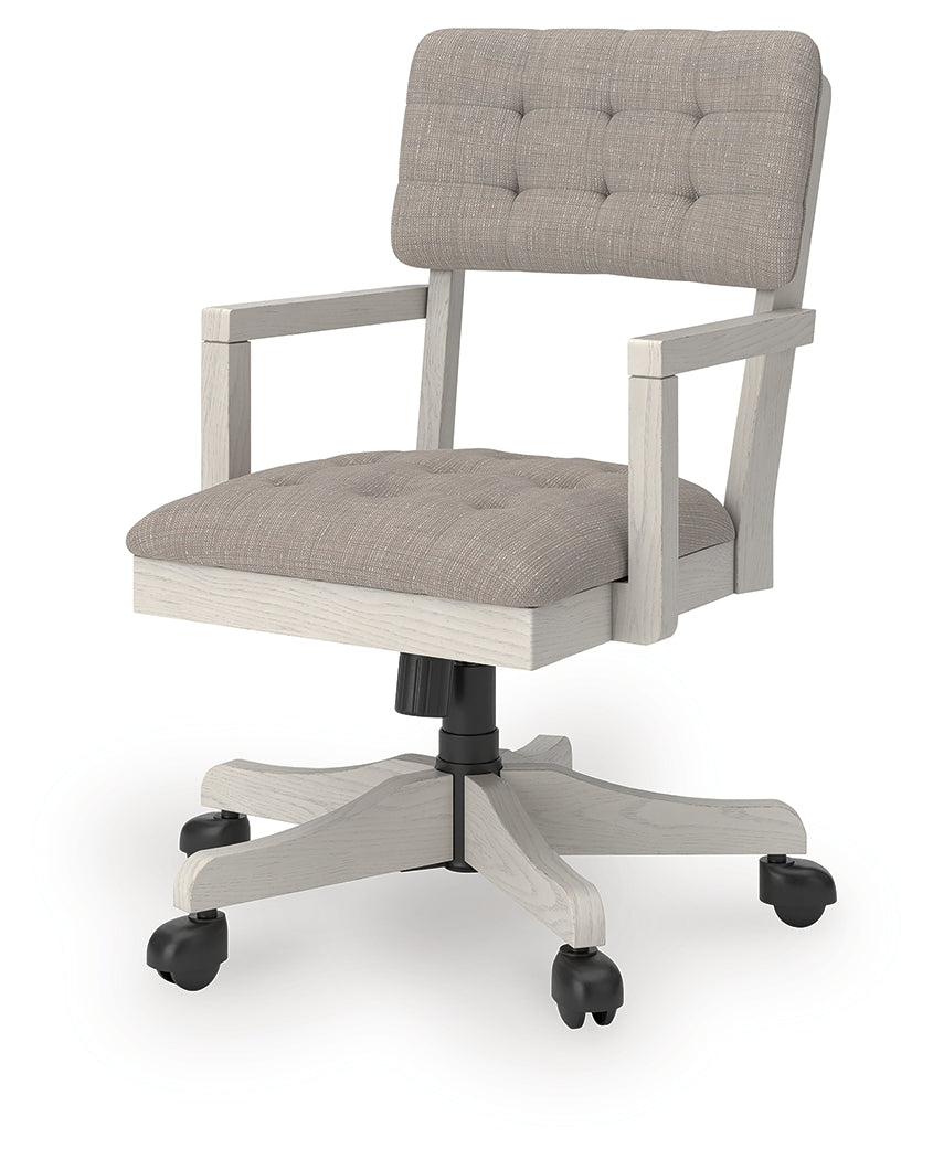 Robbinsdale Antique White Home Office Desk Chair (1/CN)