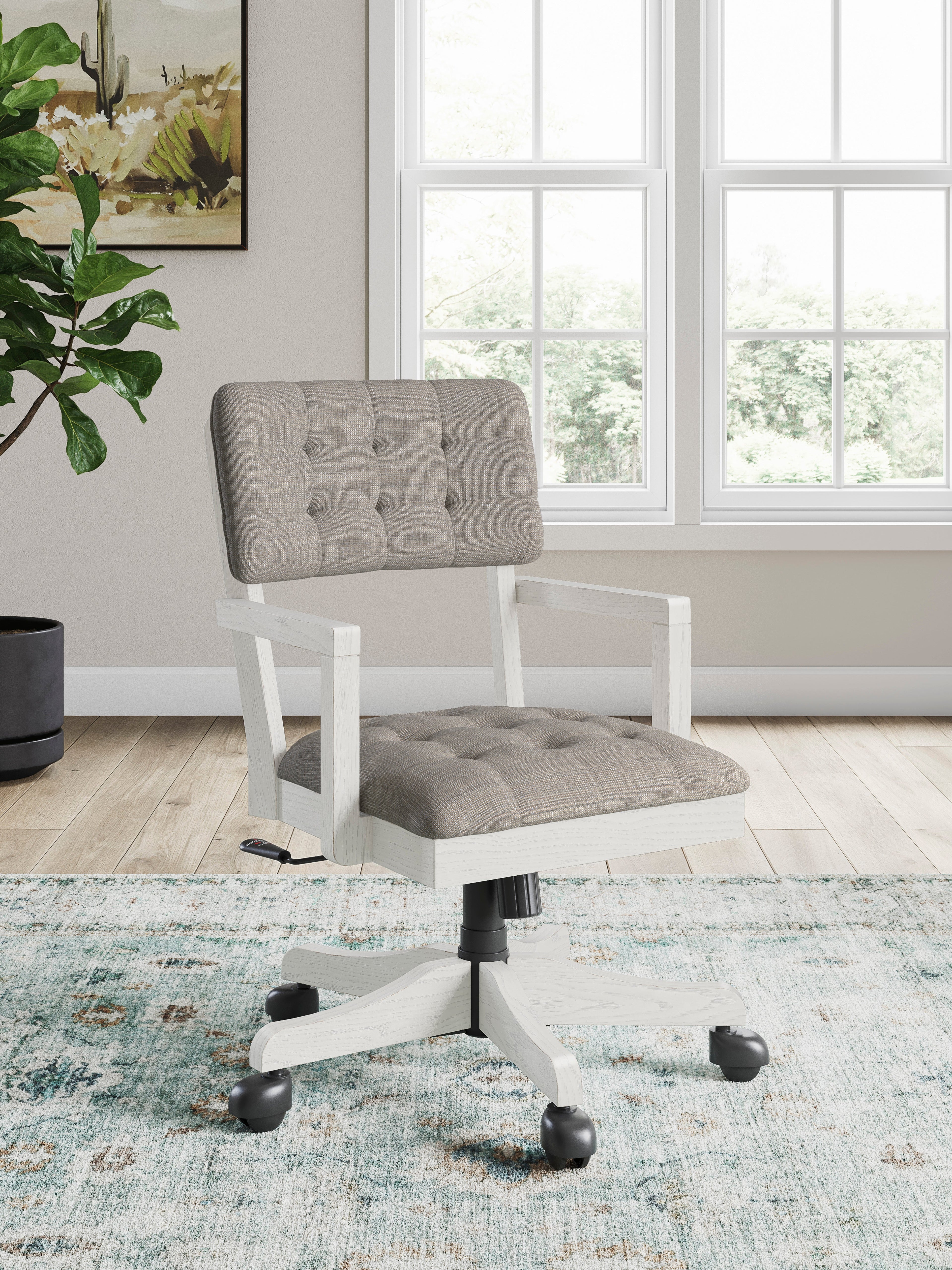 Robbinsdale Antique White Home Office Desk Chair (1/CN)