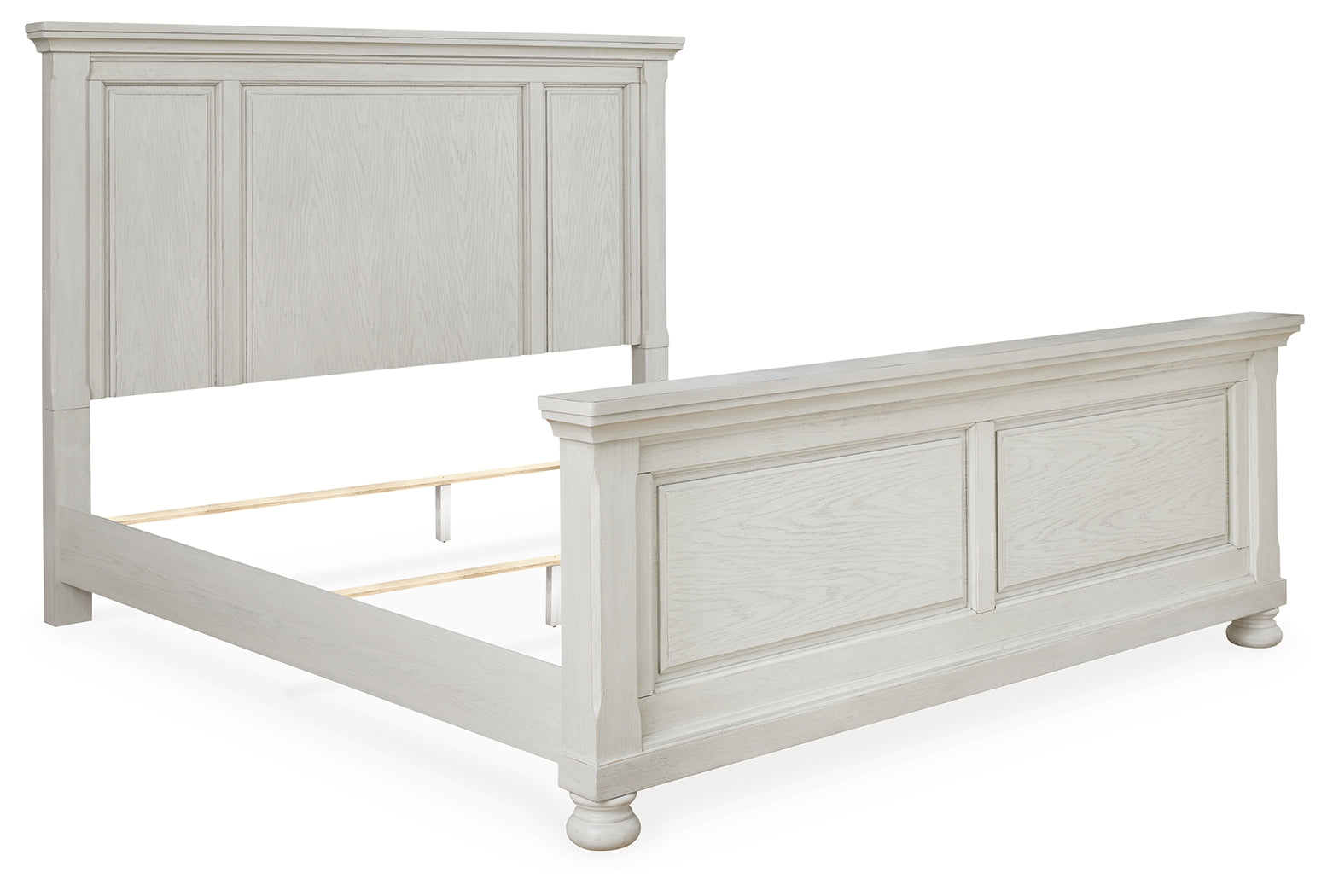 Robbinsdale King Panel Bed & Dresser & Mirror & Chest & 2 Nightstands, Antique White