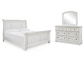 Robbinsdale King Sleigh Bedroom Set, Antique White