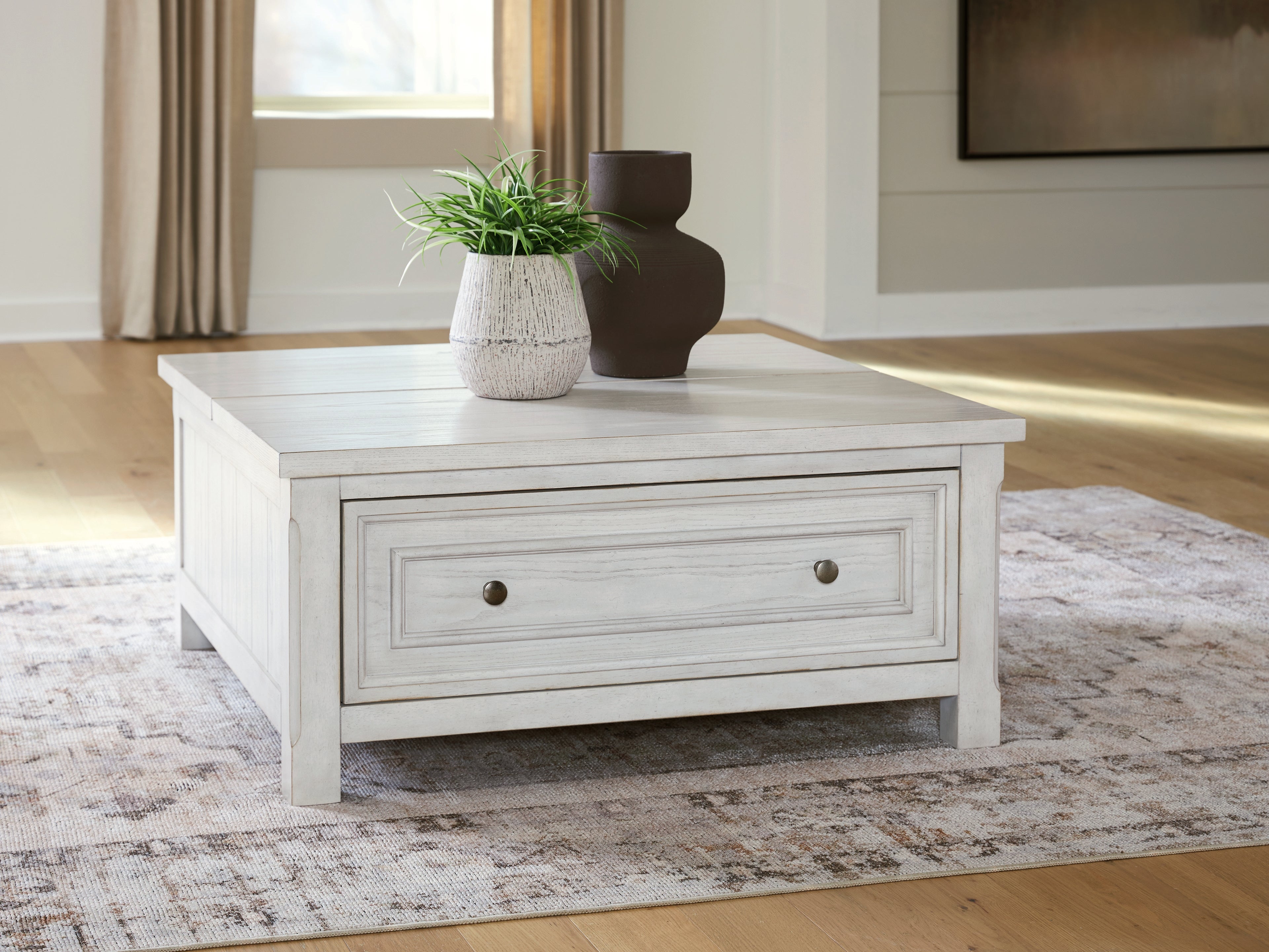 Robbinsdale Antique White Lift-Top Coffee Table