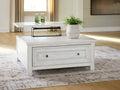 Robbinsdale Antique White Lift-Top Coffee Table