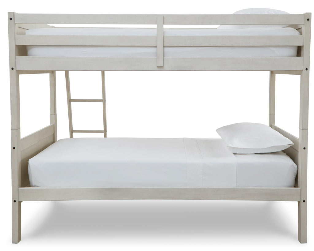 Robbinsdale Antique White Twin/Twin Bunk Bed w/ Ladder