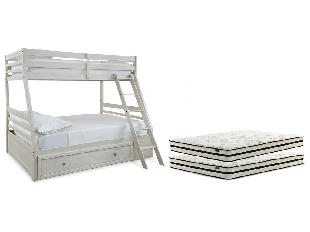 Robbinsdale Antique White Twin over Full Bunk Bed