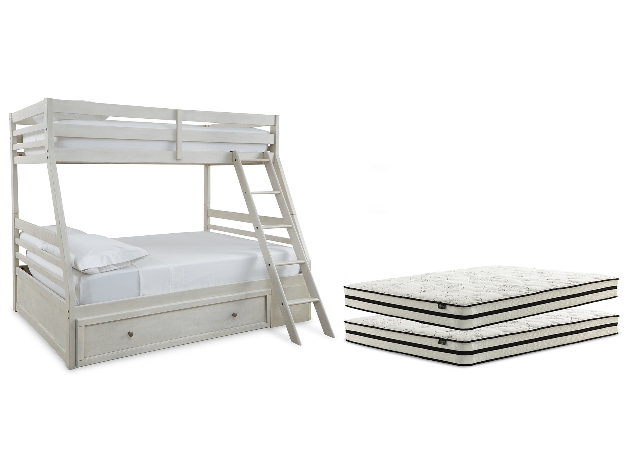 Robbinsdale Antique White Twin over Full Bunk Bed