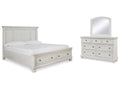 Robbinsdale King Panel Storage Bedroom Set, White