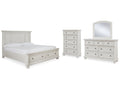 Robbinsdale Queen Panel Storage Bedroom Set, White