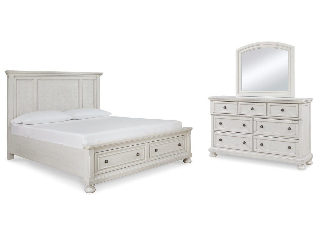 Robbinsdale Queen Panel Storage Bedroom Set, White