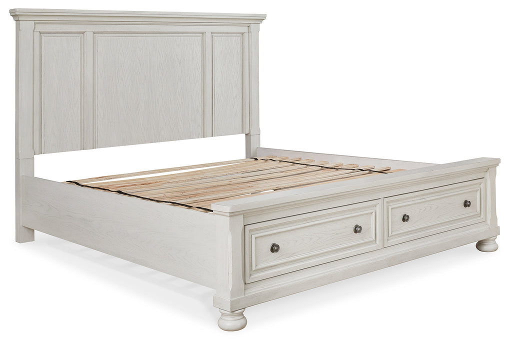 Robbinsdale Queen Panel Storage Bedroom Set, White