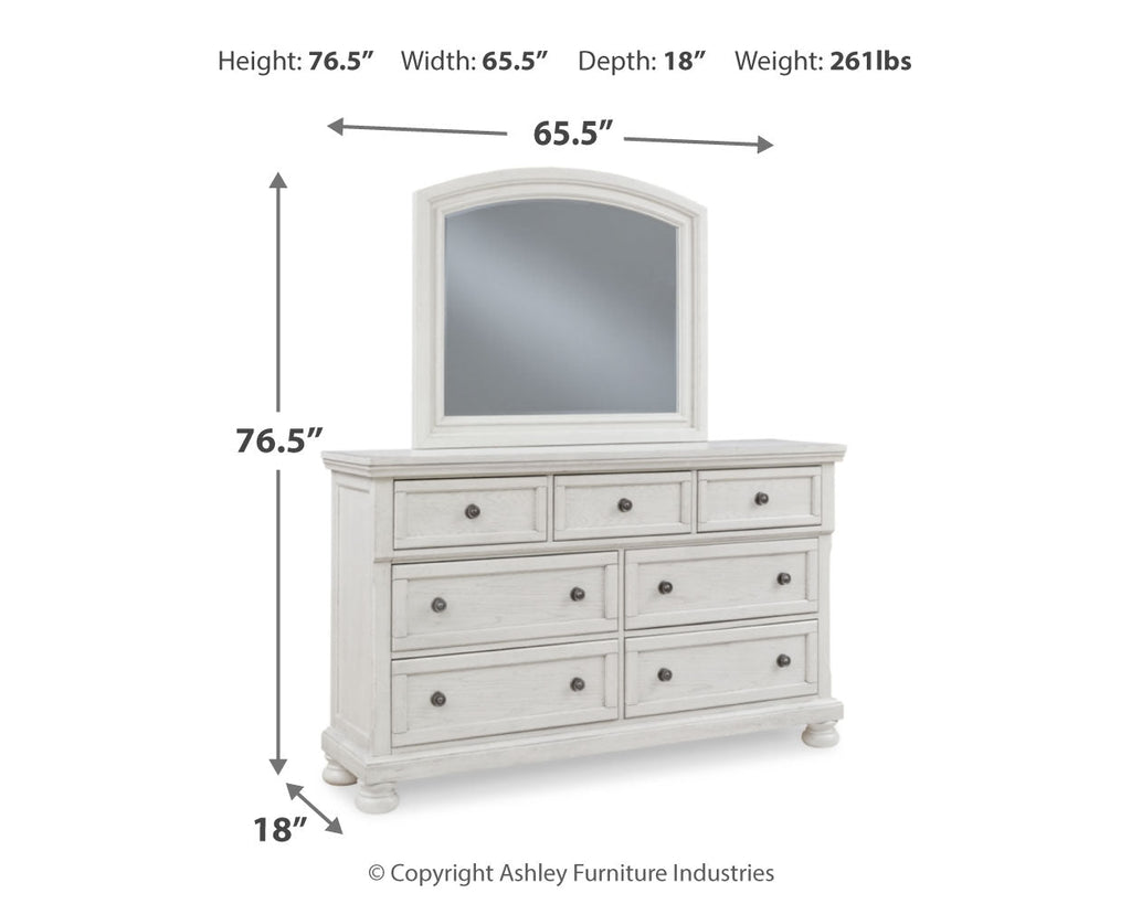 Robbinsdale Queen Panel Storage Bedroom Set, White