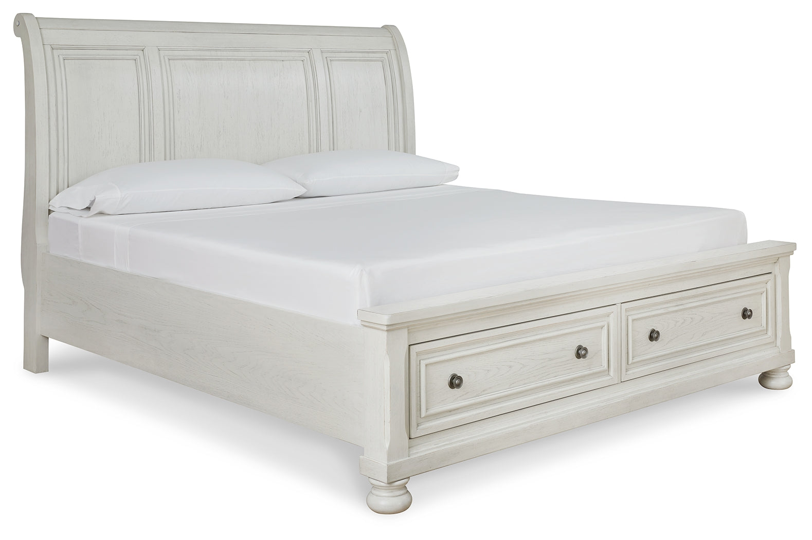 Robbinsdale Queen Sleigh Storage Bedroom Set, White