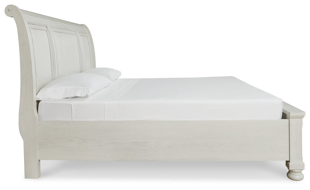 Robbinsdale Queen Sleigh Storage Bedroom Set, White