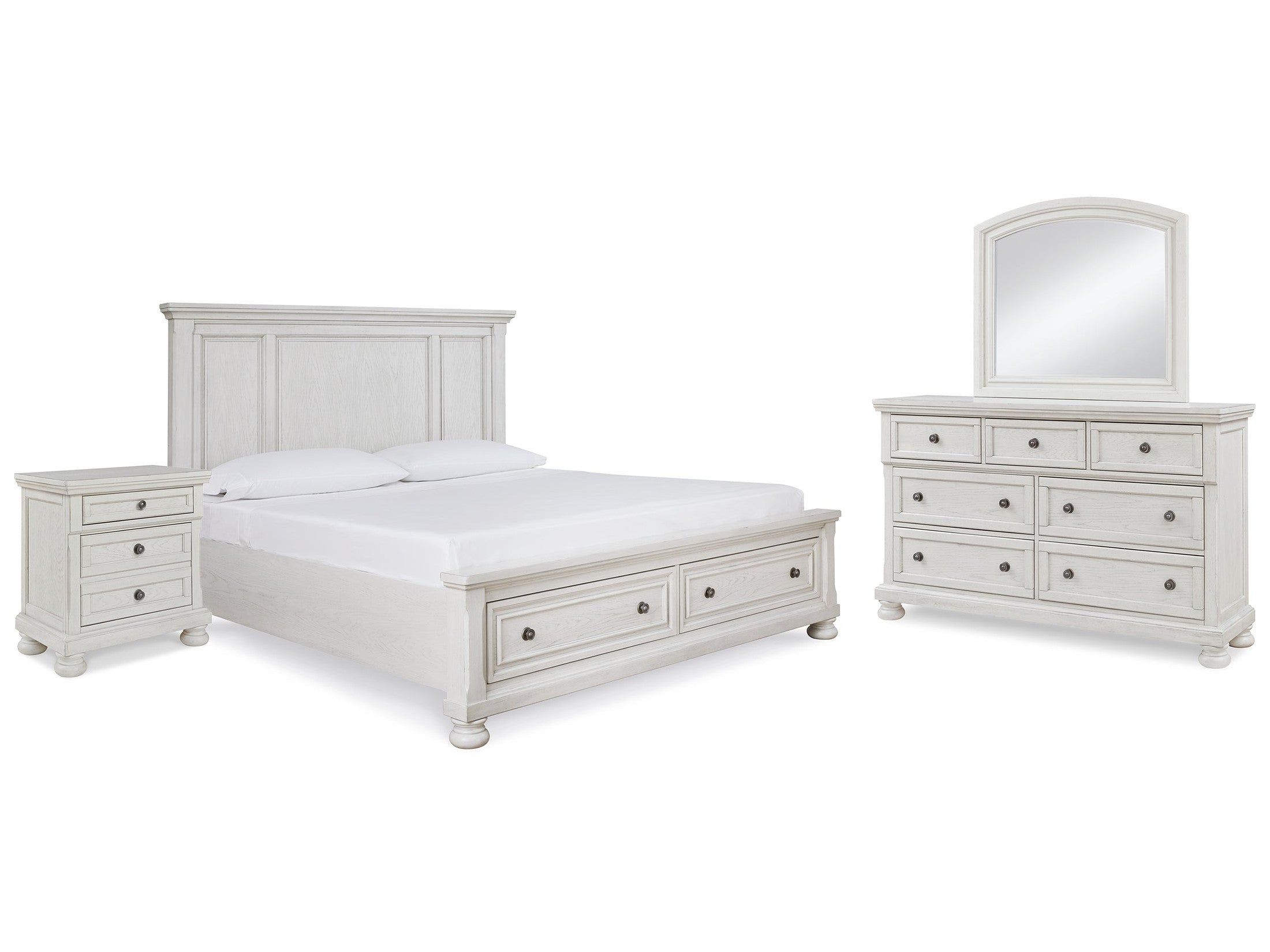 Robbinsdale Queen Storage Bedroom Set, White