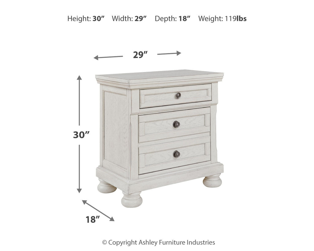Robbinsdale Queen Storage Bedroom Set, White