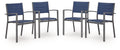 Rocky Creek Blue/Gray Sling Arm Chair (Set of 4)