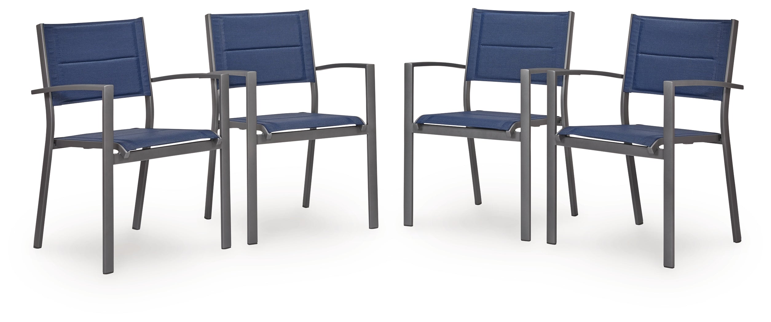 Rocky Creek Blue/Gray Sling Arm Chair (Set of 4)