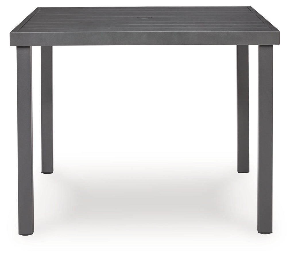 Rocky Creek Gray Square Dining Table w/UMB OPT