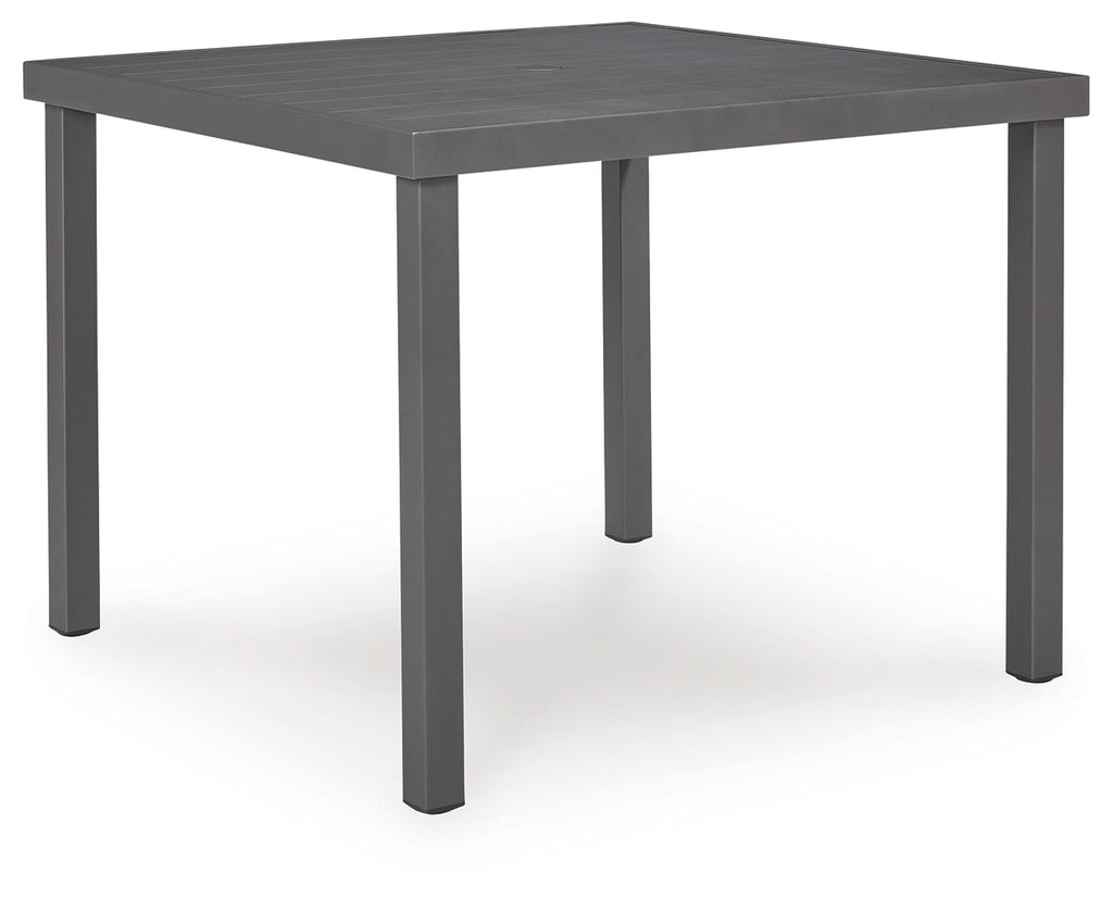 Rocky Creek Gray Square Dining Table w/UMB OPT