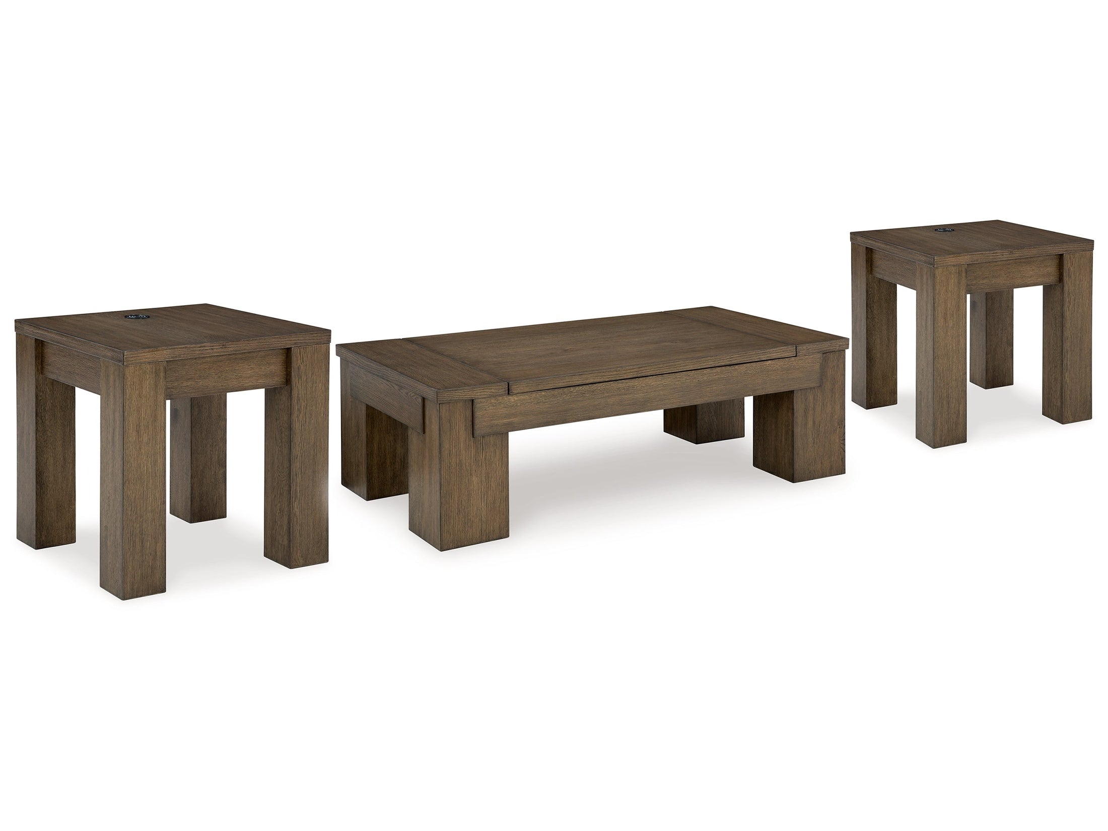 Rosswain Brown Lift-top Coffee Table and 2 End Tables