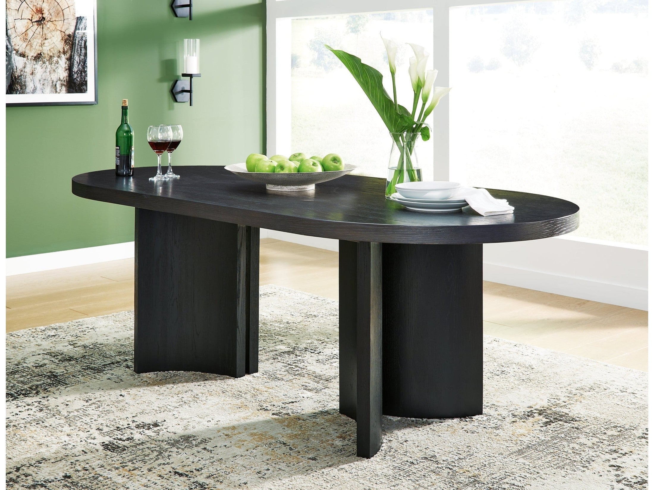 Rowanbeck Black Dining Room Set / 5pc