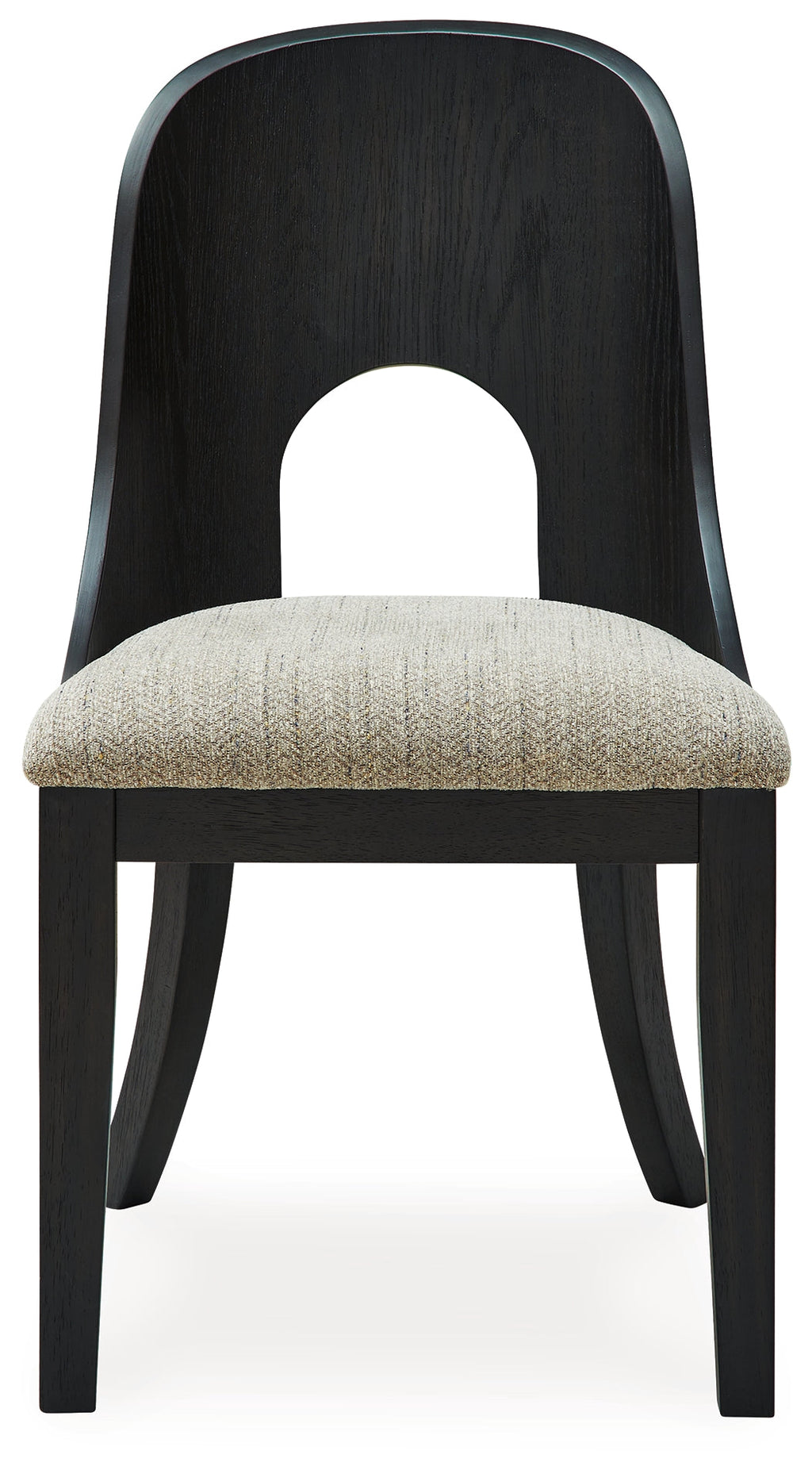 Rowanbeck Gray/Black Dining Table, 2 Arm Chairs and 4 Side Chairs