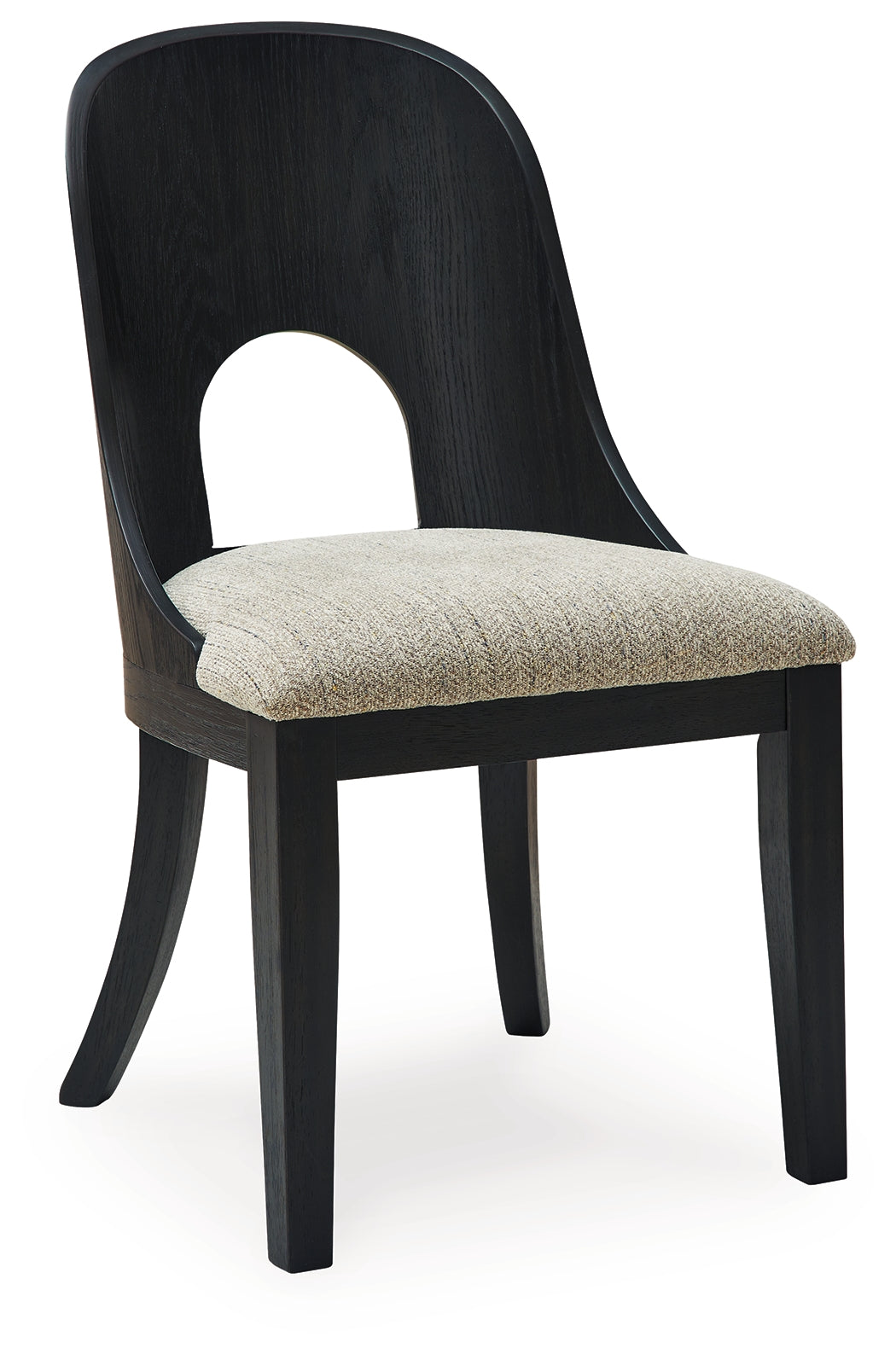 Rowanbeck Gray/Black Dining Table, 2 Arm Chairs and 4 Side Chairs