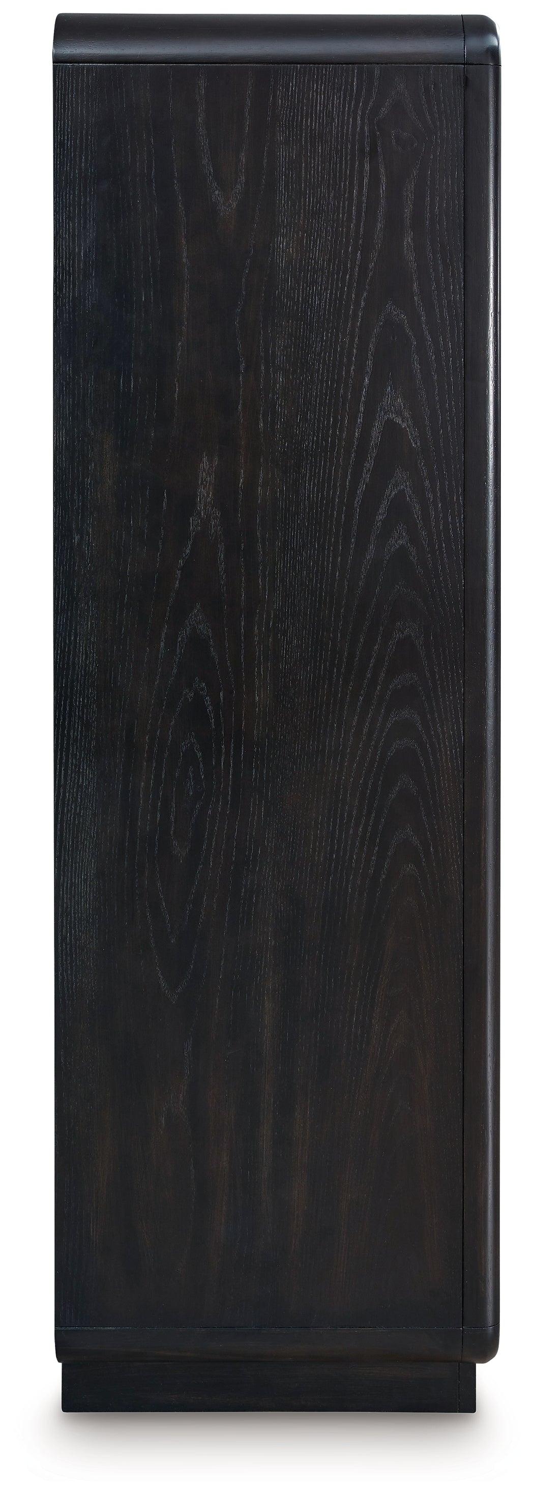 Rowanbeck /Black King Panel Bed, Dresser, Mirror, Chest and Nightstand, Gray