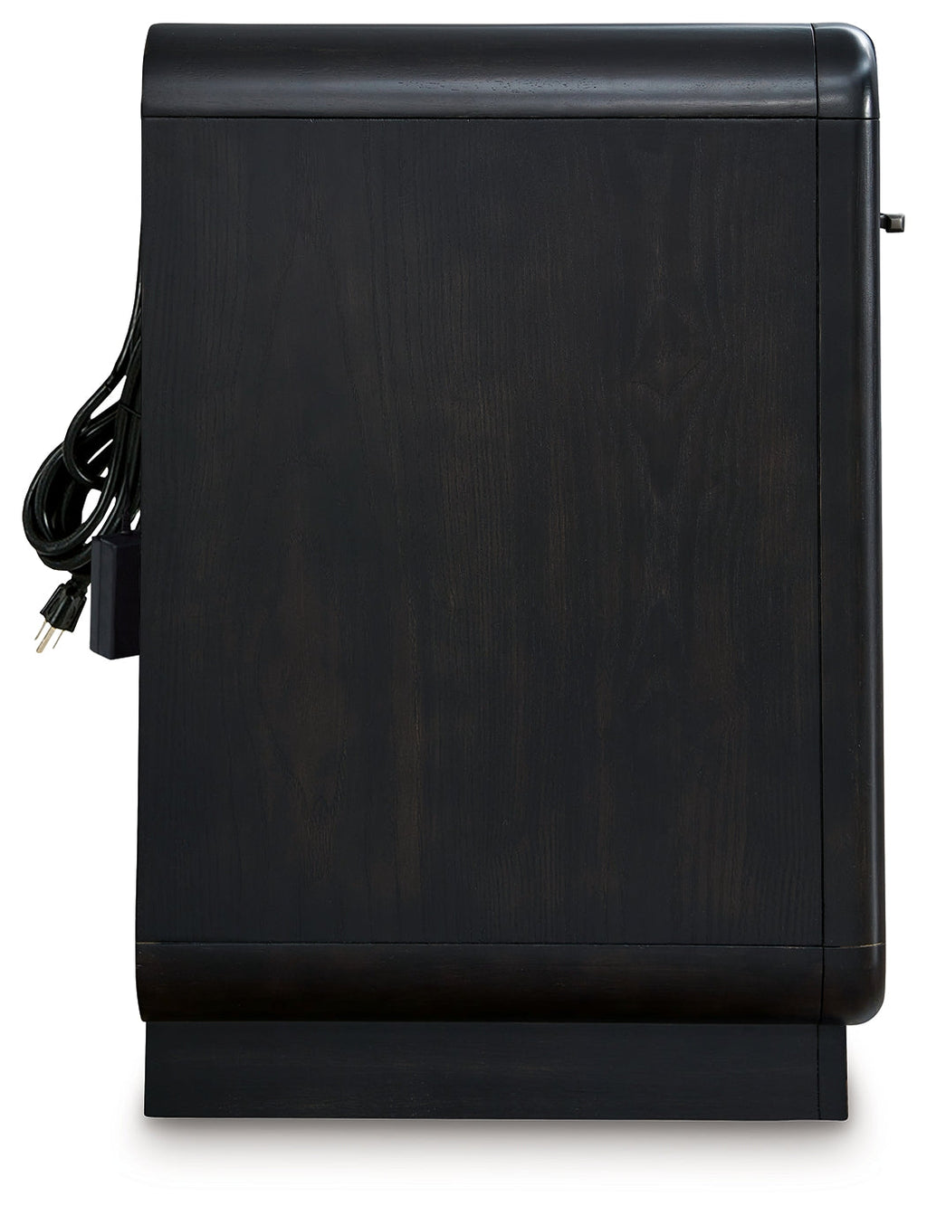 Rowanbeck /Black Queen Upholstered Panel Bed, Dresser, Mirror and Nightstand, Gray