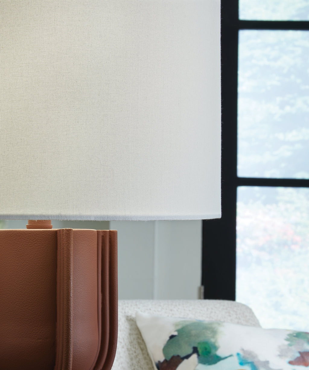 Rowandale Brick Red Table Lamp