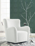 Rowenburg Cream Swivel Glider Accent Chair