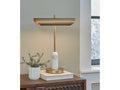 Rowleigh Gold Finish/White Desk Lamp