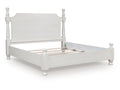 Rowlenstown Antique White California King Poster Bed