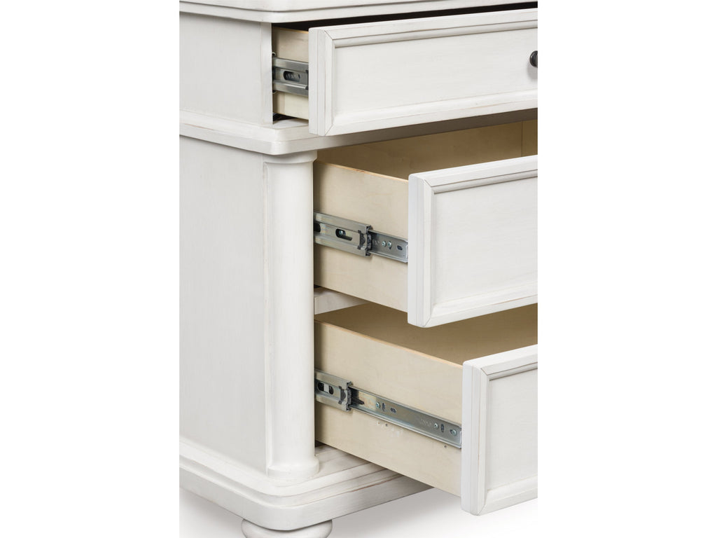 Rowlenstown Antique White Dresser and Mirror
