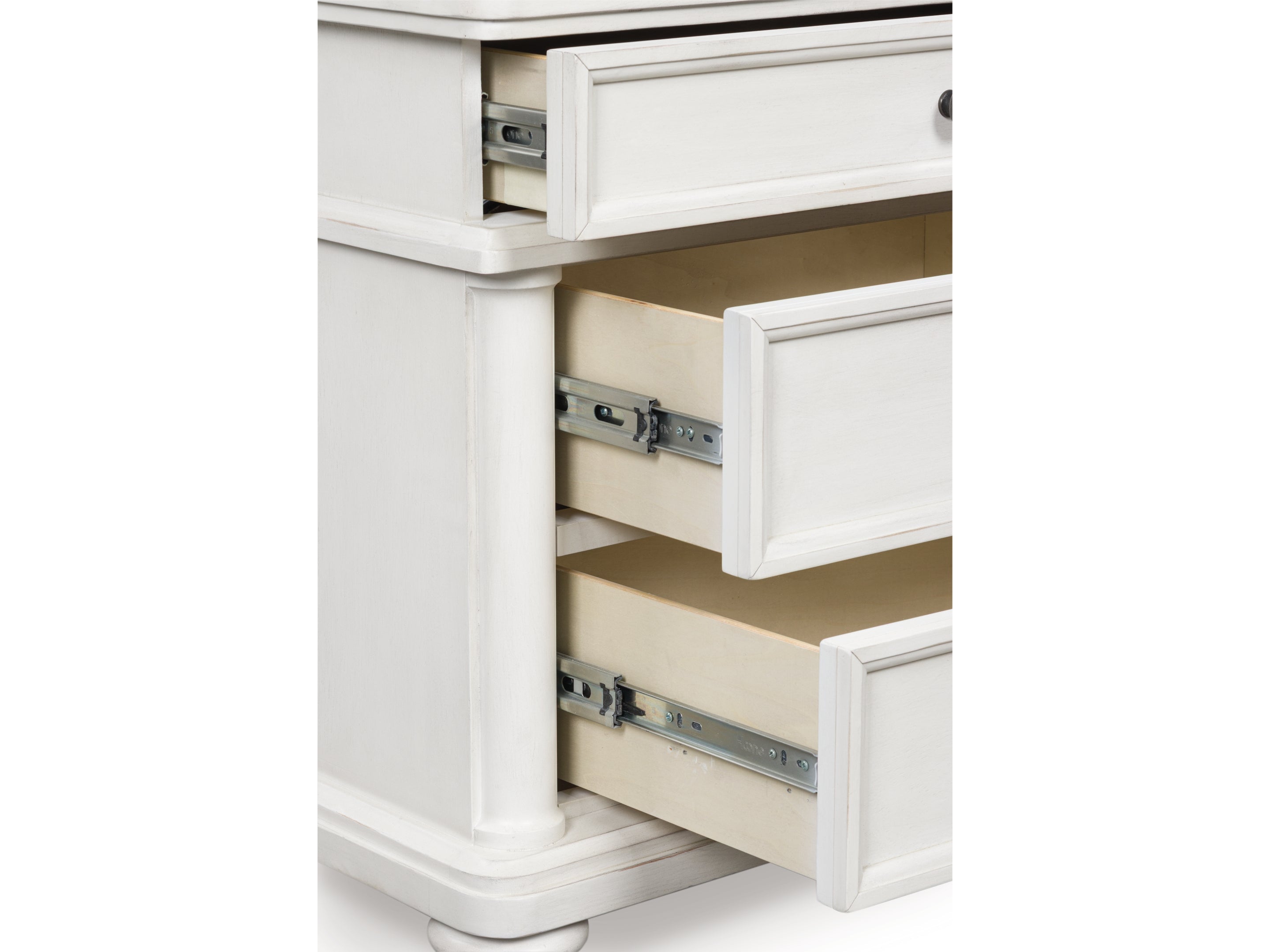 Rowlenstown Antique White Dresser and Mirror